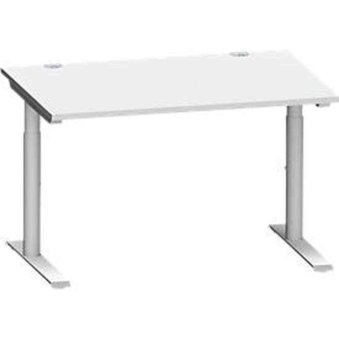 Schäfer Shop Genius MODENA FLEX bureau, 1200 x 800 mm, lichtgrijs