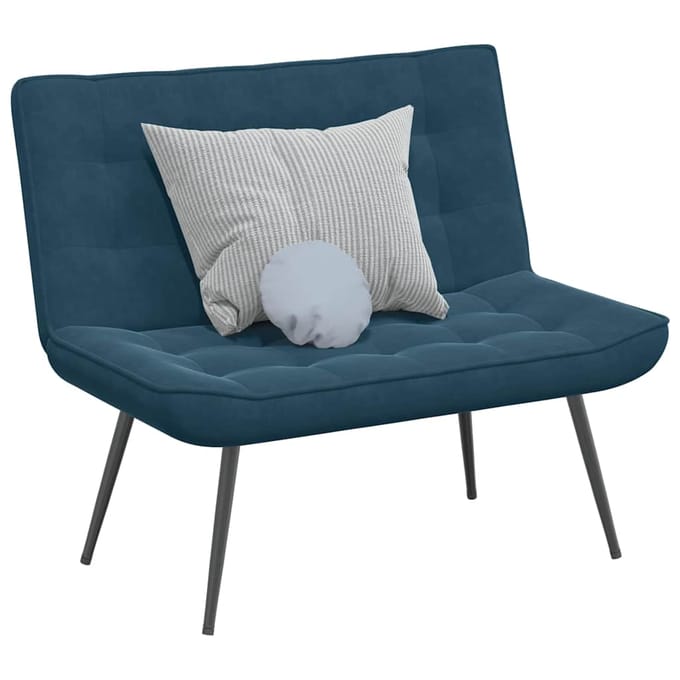 vidaXL - Bankje - 110x74x84 - cm - fluweel - blauw