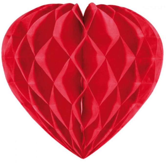Papieren hart hanger- rood - honeybomb