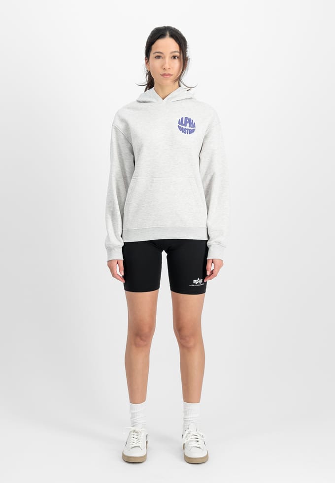 Dames hoodie met print op de rug Alpha Industries Logo