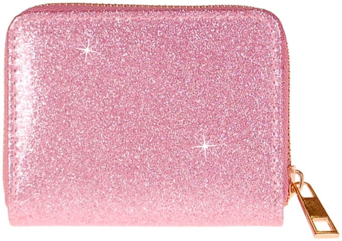 Meisjes portemonnee roze glitter