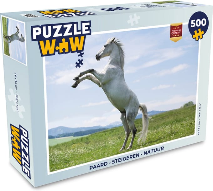 Puzzel Paard - Steigeren - Natuur - Legpuzzel - Puzzel 500 stukjes