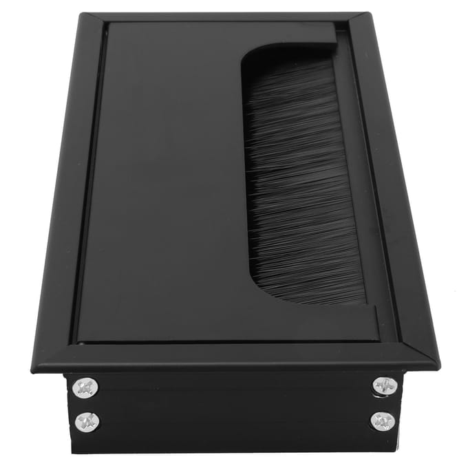 Passe-câbles de bureau, boîte de rangement pour câbles, organiseur de gestion des câbles black