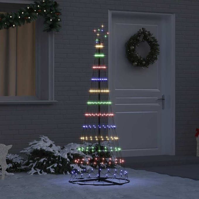 vidaXL - LED - kerstboom - Multikleur - 184.5 - cm - Metaal