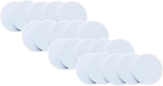 NFC Tags - Labels Kaarten - Data Opslag - Overschrijfbaar Geheugen - 25mm Diameter - Wit