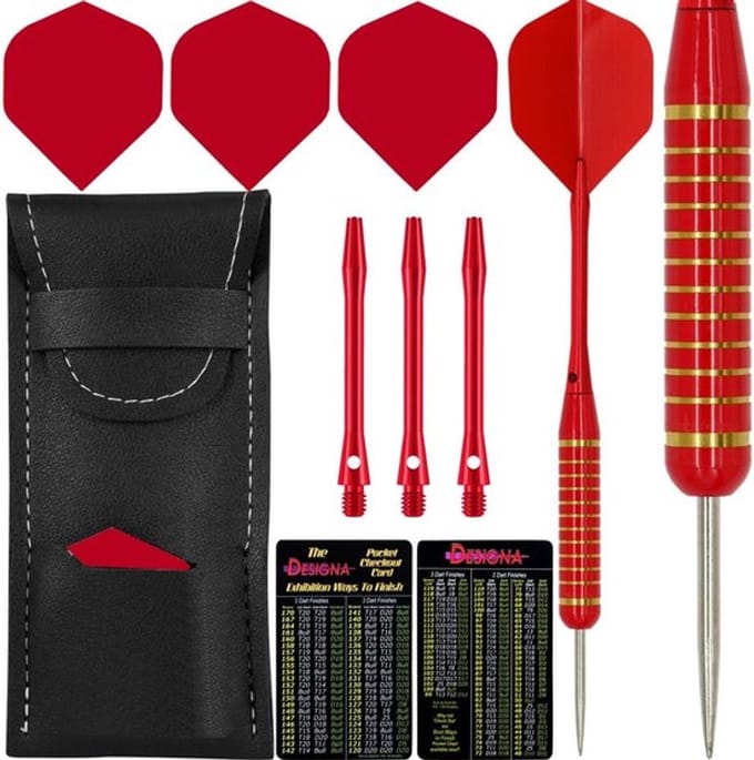 Designa Serpent Darts - Steel Tip Coloured Brass - Red Weight: 21g