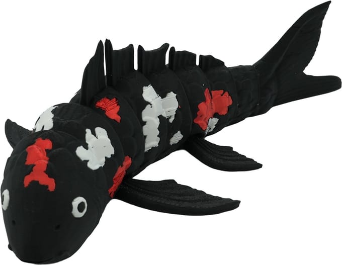 Nishiki Koi flexibel Koi beeld - 30CM - Zwart / Rood / Wit