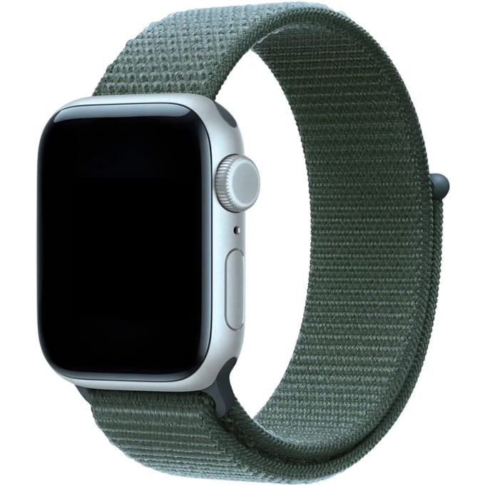 2+1 | Apple Watch Bandje Flyne - Geweven - Nylon - Bosgroen