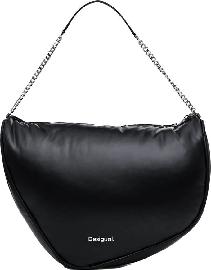 Desigual Schoudertas Lemonheart Accent Shopping Bag Black Zwart