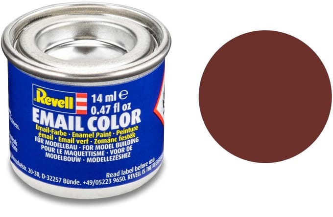 Revell Hobbyverf Enamel verf - #37 Reddish Brown (Dakpanrood) - Matt - RAL3009 - Enamel - Verf potje - 14 ml
