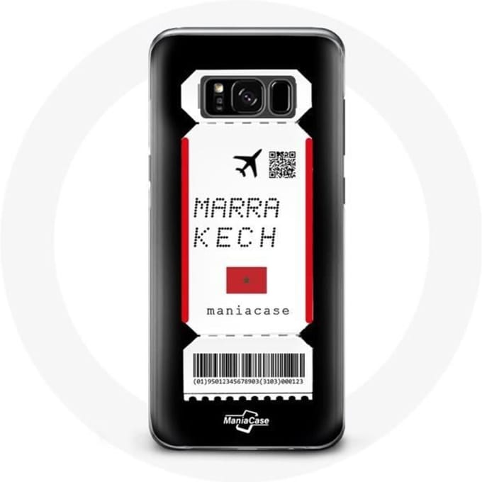 Coque pour Samsung Galaxy S8 Billet d'avion Marrakech Maroc