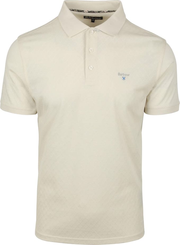 Barbour Polo Sutton Tailored Antique White - Maat XL - Heren