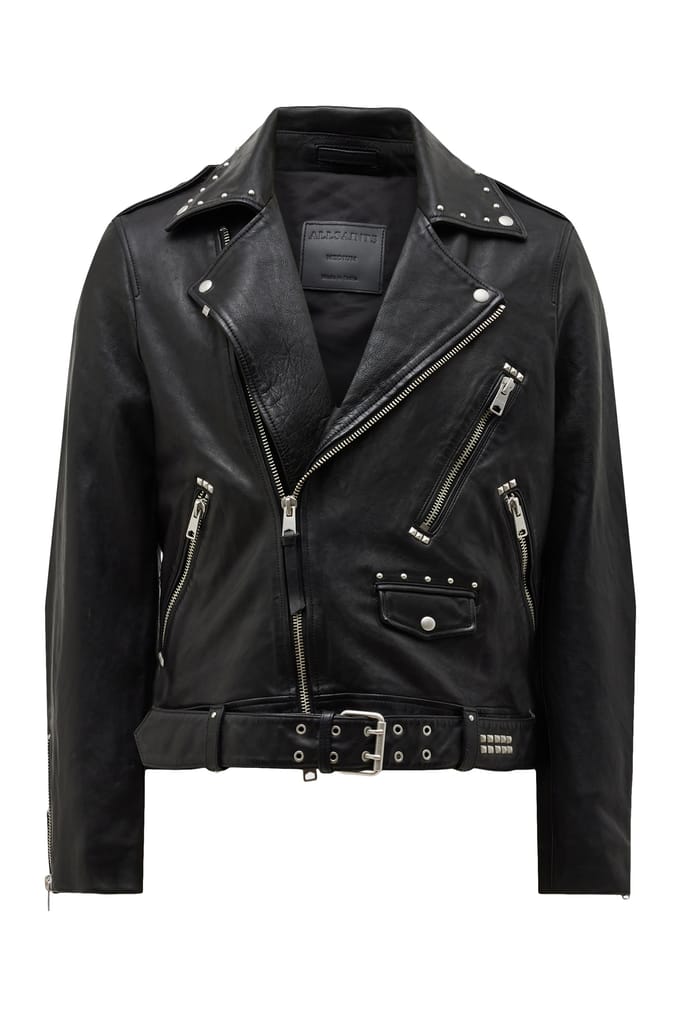 AllSaints Nade Biker Black Taglia: XL | Giacche di pelle Outlet | Uomo | Nero