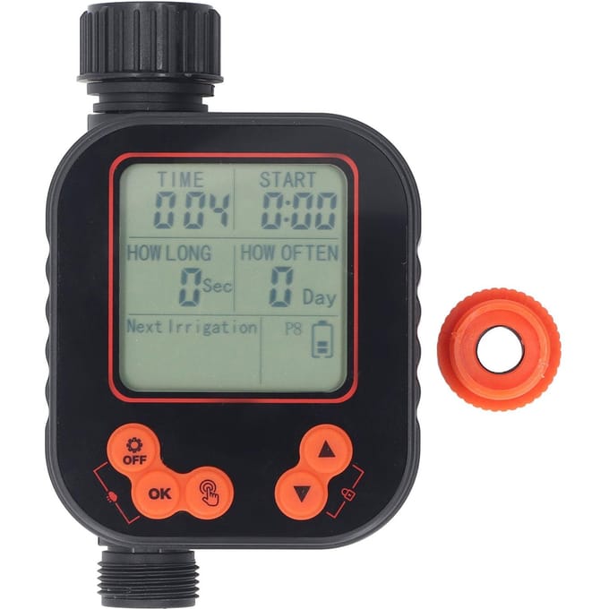 Automatische Watergeef Timer G3/4 Binnendraad Programmeerbaar LCD-Scherm Digitale Irrigatie Watertimer gray