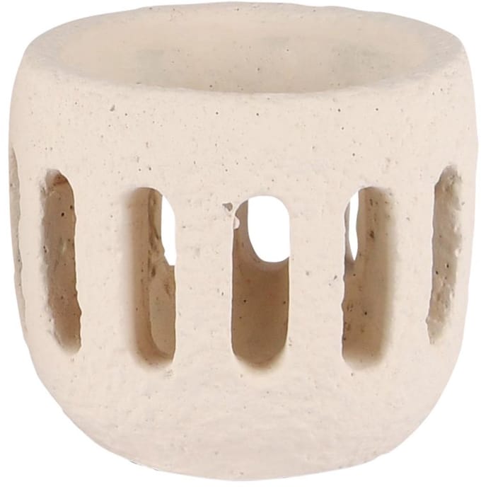 Dekoratief | Theelichthouder 'Concrete Stripes', cement, 9x9x8cm | A250633