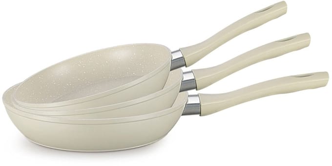 Ferveo Nova Koekenpanset - Inductie - Ø20, Ø24, Ø28 cm - Japandi Beige