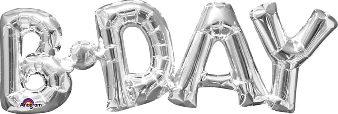 Amscan Folieballon Bday 66 X 22 Cm Zilver 3 Stuks