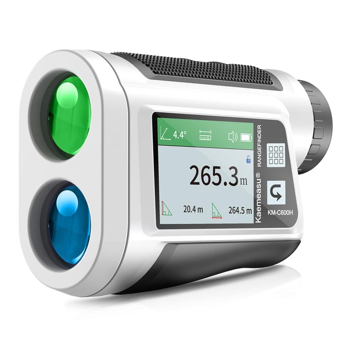 Golf Afstandsmeter met LCD Touchscreen 6x Vergroting 600M / 800M USB Oplaadbare Afstandsmeter 600 m wit