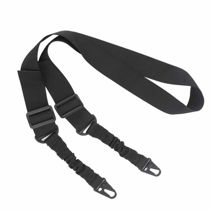 2 Punts Sling Stevig Verstelbare Lengte Traditionele 2 Punts Veiligheidssling voor Buitenactiviteit black