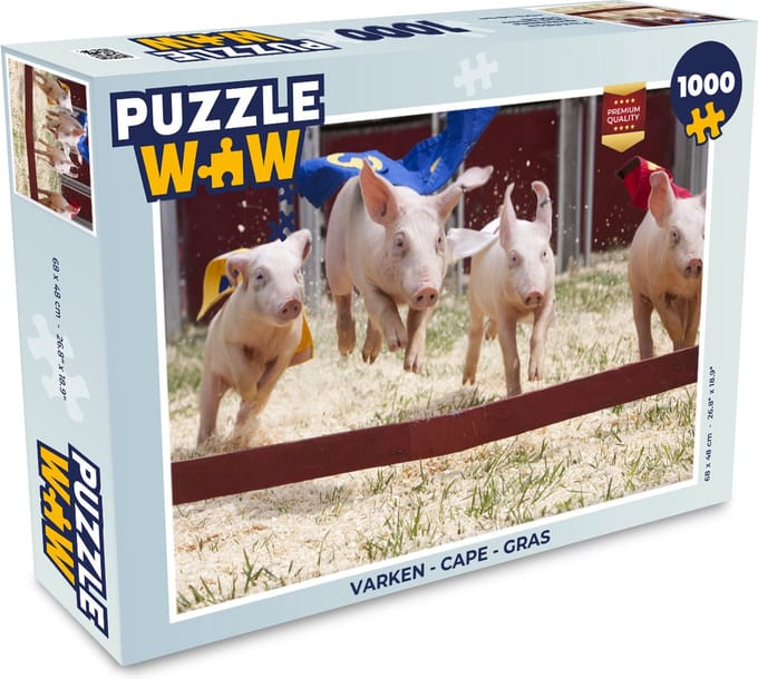 Puzzel Varken - Cape - Gras - Legpuzzel - Puzzel 1000 stukjes volwassenen