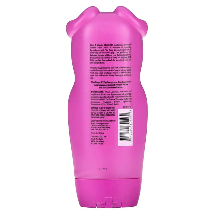 Wags & Wiggles, Deodoriserende Shampoo, Zeer Bessen, 16 fl oz (473 ml) pink
