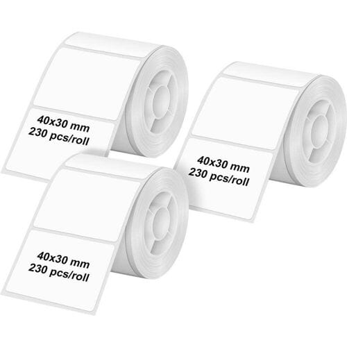 Olympia Thermische etiketten OL6321 - 40 x 30 mm - Wit - 230 pcs. - Thuis | Kantoor | Hobby - 3-Pack
