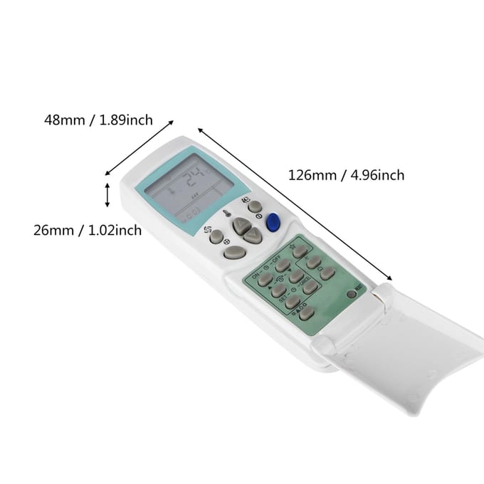 Télécommande de remplacement avec écran LCD ABS pour climatiseur LG 6711A20010A gray