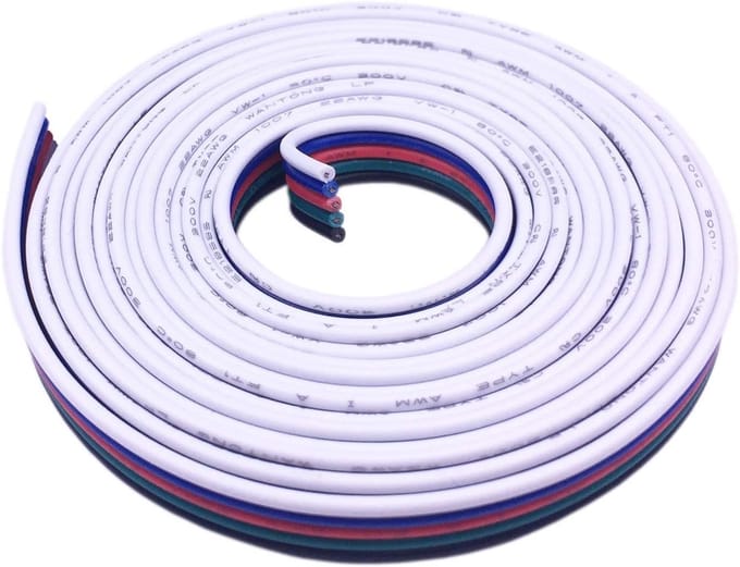 20 Meter Verlengsnoer voor RGBW/RGBWW LED Strip (10mm & 12mm Breed)