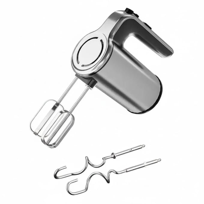 Oliver Voltz - Handmixer - 5-Speed met Turbo - Deeghaken & Klitters - RVS