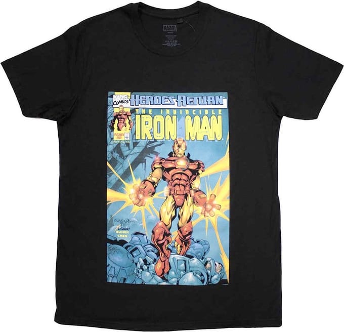 Marvel Iron Man - Invincible Iron Man Comic Cover Heren T-shirt - M - Zwart