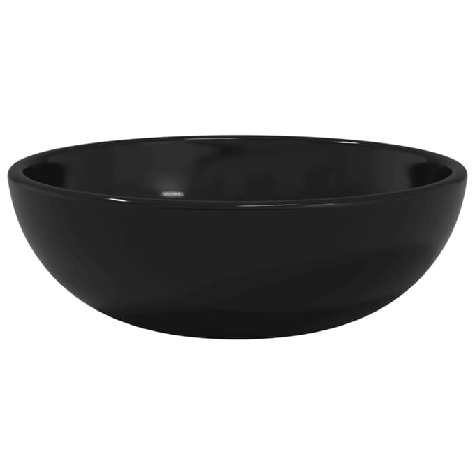 vidaXL - Wasbak - 35x12 - cm - gehard - glas - zwart