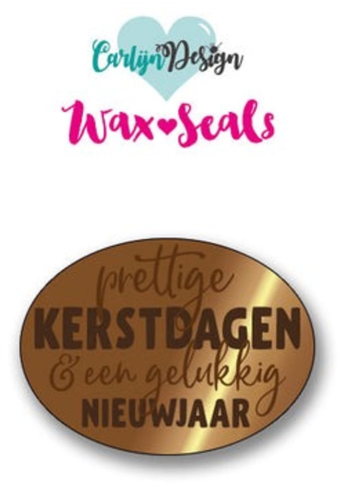 Waxzegel stempel Kerstwens ovaal