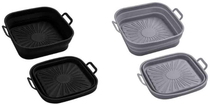 Opvouwbare Airfryer Siliconenvorm 17,5 cm 2-pack