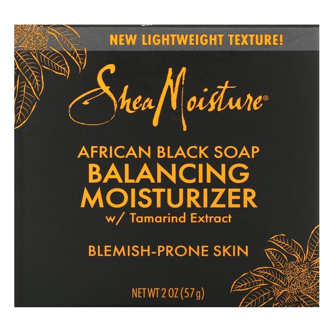 SheaMoisture, Afrikaanse Zwarte Zeep, Balancerende Moisturizer, 57 g (2 oz) gray