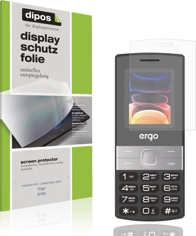 dipos – 4x Matte Beschermfolie geschikt voor Ergo B185 | Krasbestendige & antireflecterende Screenprotector Ultra-Thin