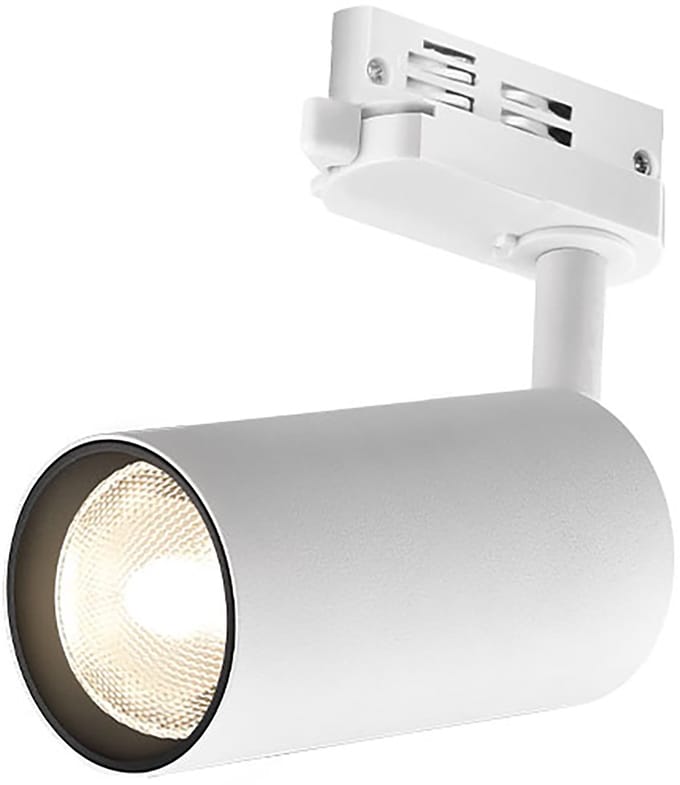 LED Railverlichting - Track Spot - Braytron - GU10 Fitting - 3 Fase - Rond - Mat Wit - Aluminium