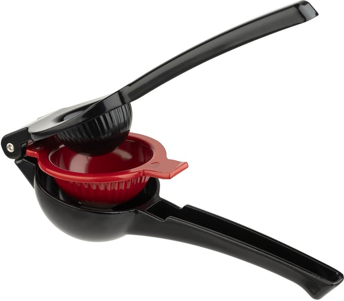 APS Citruspers - aluminium citroen- en limoenpers - zwart/rood - 21 cm