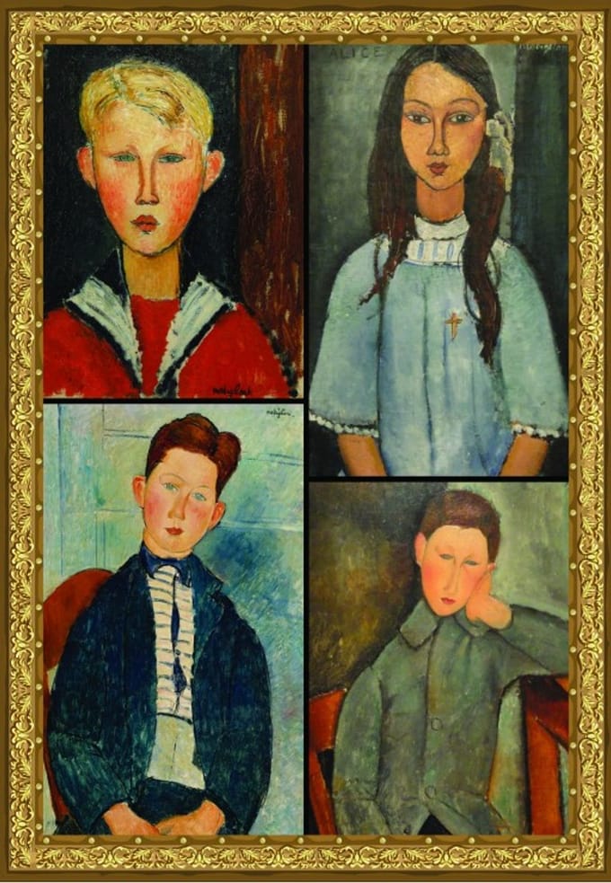 Grafika puzzel L'oeuvre de Modigliani - 1000 stukjes kunst.
