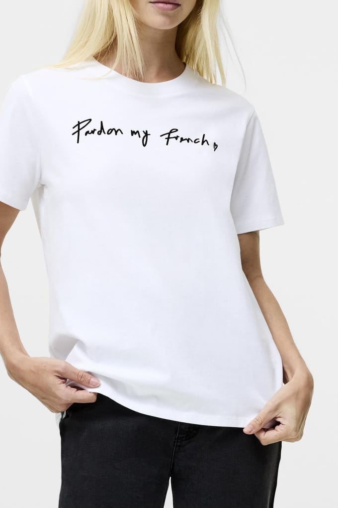 French Connection Pardon My French S/s Tee White Taglia: M | Maglie Sportivi Outlet | Donna | Bianco
