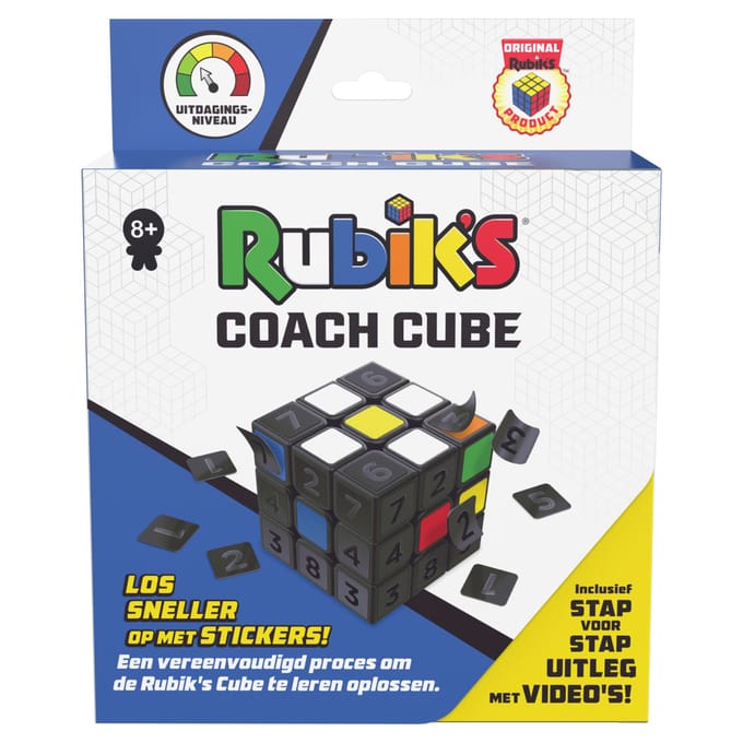 Rubik's Coach Cube - Leer de kubus van 3x3 op te lossen met stickers handleiding en video's