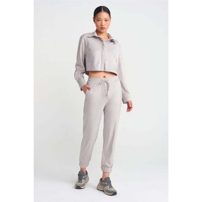 Faux Suede Joggingbroek