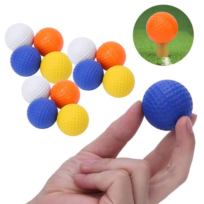 12 stuks PU Kinderen Kids Golfballen Kleurrijk Elastisch Golfballen Set Training Oefenaccessoires blue
