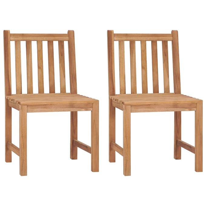 vidaXL - Tuinstoelen - 2 - st - met - kussens - massief - teakhout