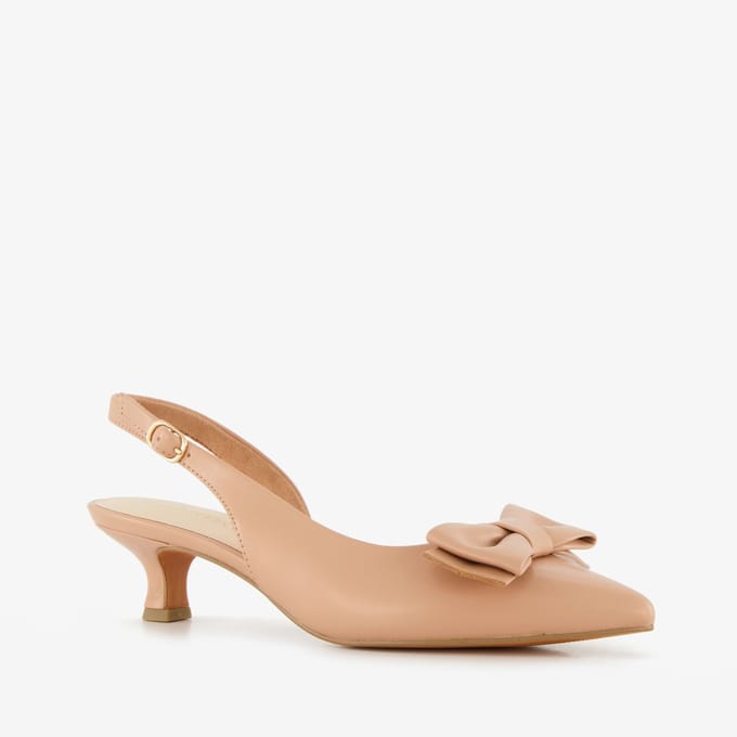 Marco Tozzi dames slingback pumps met strik beige - Maat 40