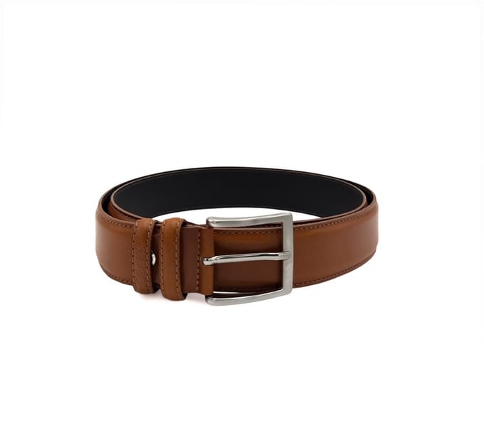 Owen Smith - Riem heren - Leer - Maatboog 115-130 cm - Kleur cognac