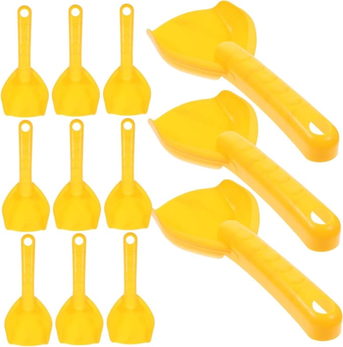 Kinderschep - Strandspeelgoed Schep - Buiten Spelen - Duurzaam Kunststof - 17 cm - Geel