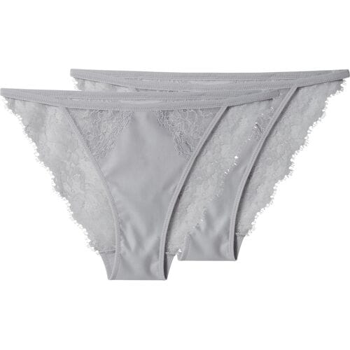 ESMARA Set van 2 dames slips (Zilver, S (36/38))