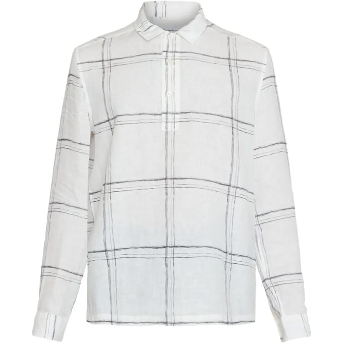 Shirt met lange mouwen KnowledgeCotton Apparel Loose linen printed