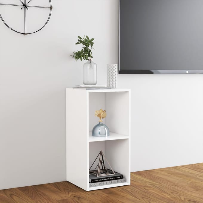 vidaXL - Tv-meubel - 72x35x36,5 - cm - bewerkt - hout - wit