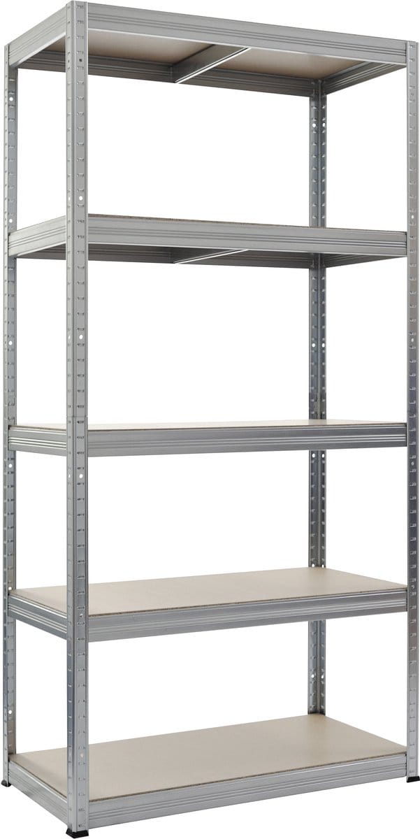 HOME It® Stalen Rek Eenheid met 5 Planken, max 1375 kg, 180x90x45cm